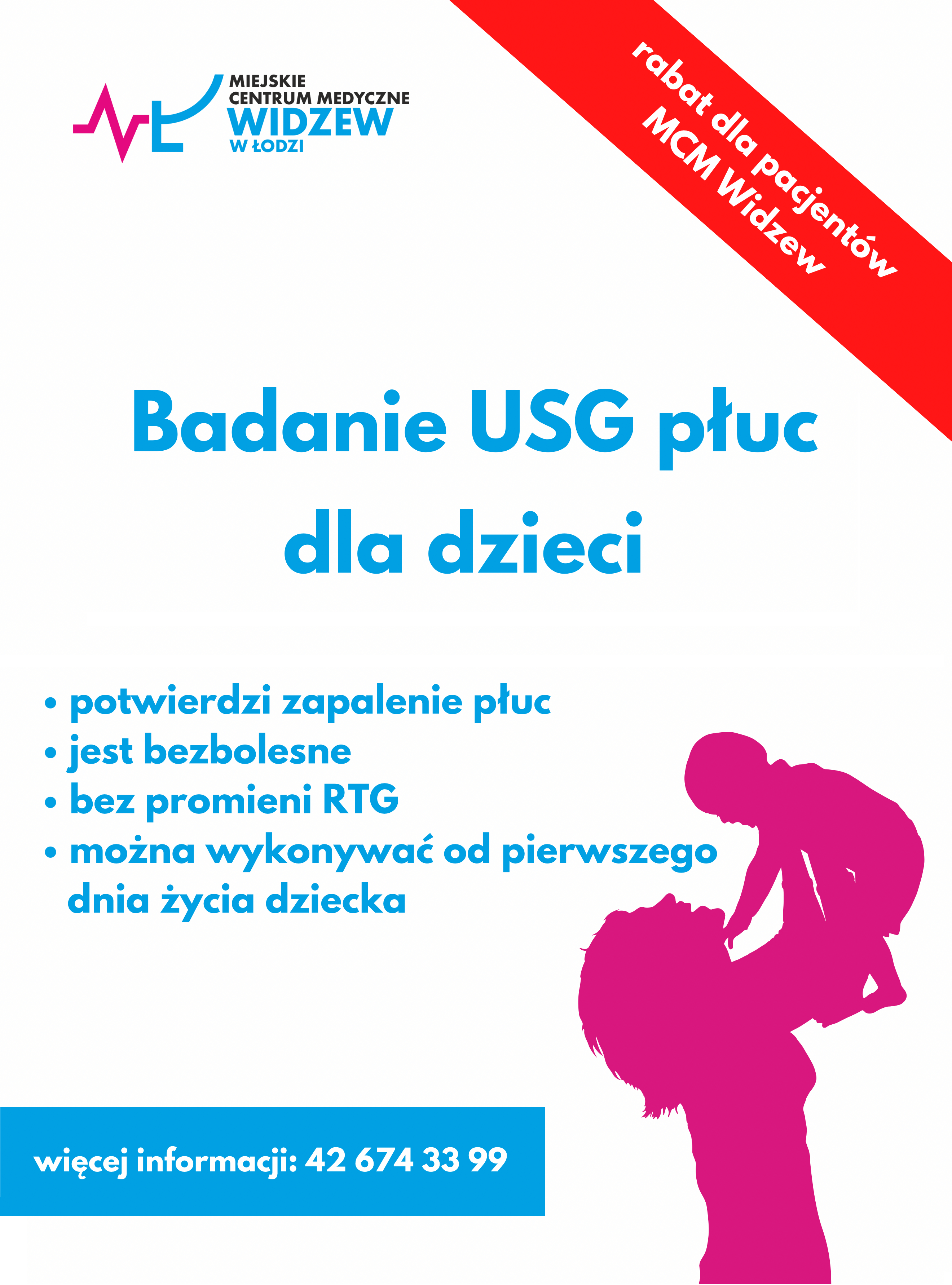 Badanie USG płuc dla dzieci.