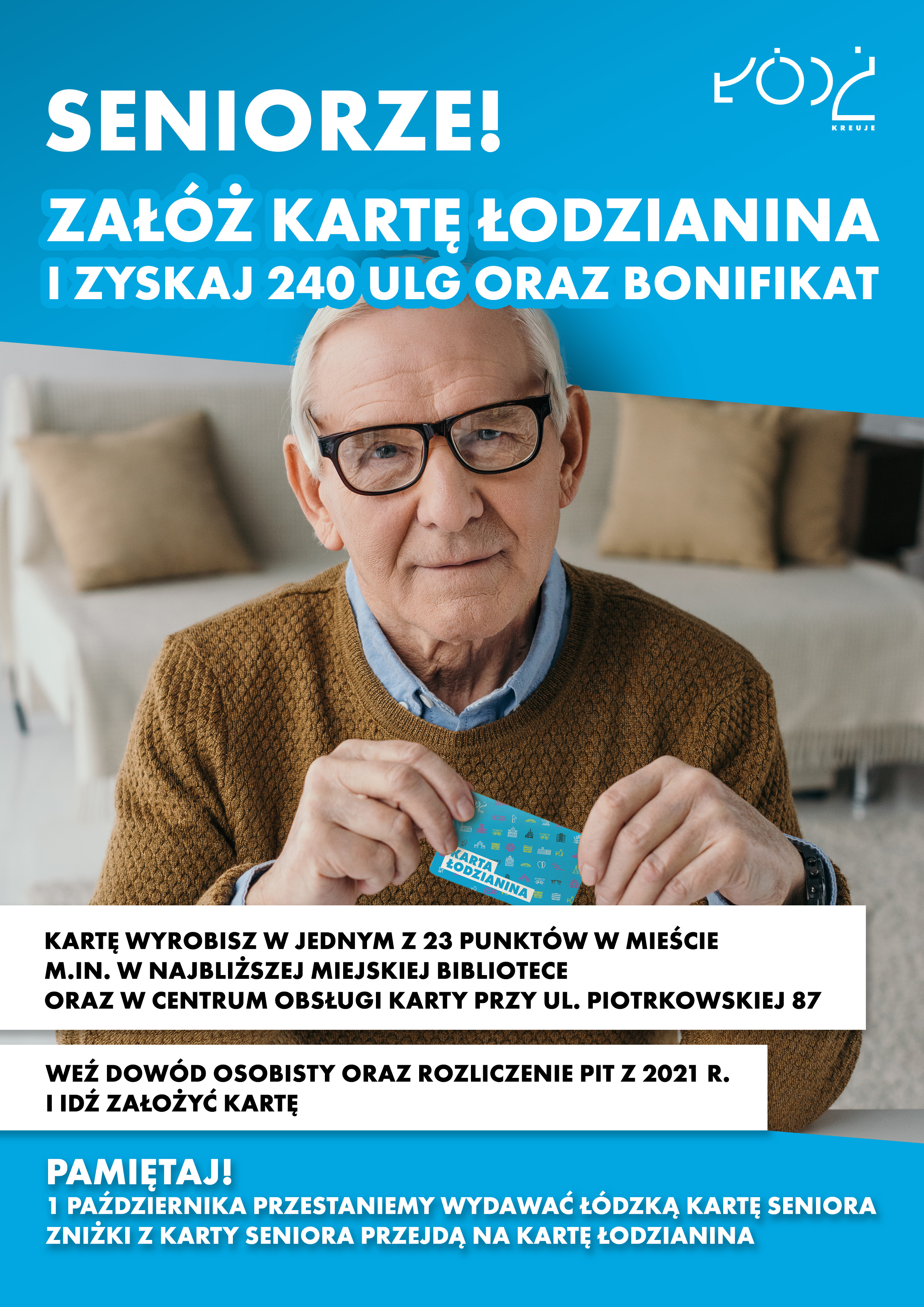 Karta Łodzianina dla seniora